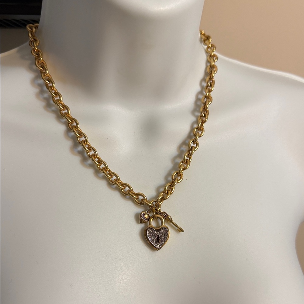Juicy Couture Gold Heart Pendant Necklace